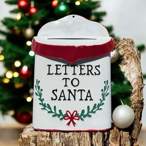 LETTERS TO SANTA METAL MAILBOX – CHRISTMAS HOLIDAY DECOR